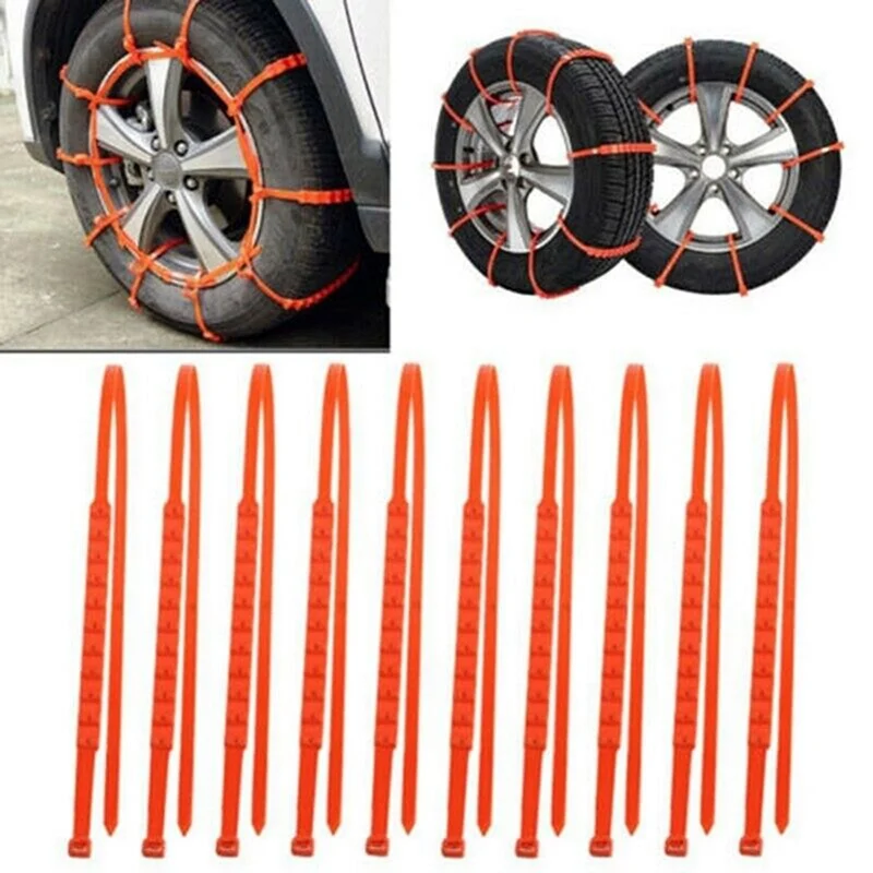 

Lcyonger 1PCS Car Anti-skid Wheels Tyre Tire Snow Ice Chains For Winter Snow Mud Car Truck Cable Ties Safe Car Accessories
