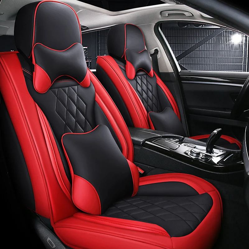 

Sport Style Full Leather Universal Car Seat Covers Leather Auto Seat Covers Suitable for 98% 5-seat set car High quality