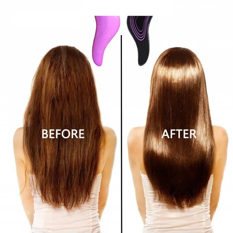 

Shower hair brush styling comb styling tool 5 lovely colors meridian scalp comb anti-static massage magic comb