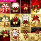 Набор для алмазной живописи сделай сам, 5D, квадратныекруглые, на молнии, с мультяшным колокольчиком, для детей, рождественский подарок