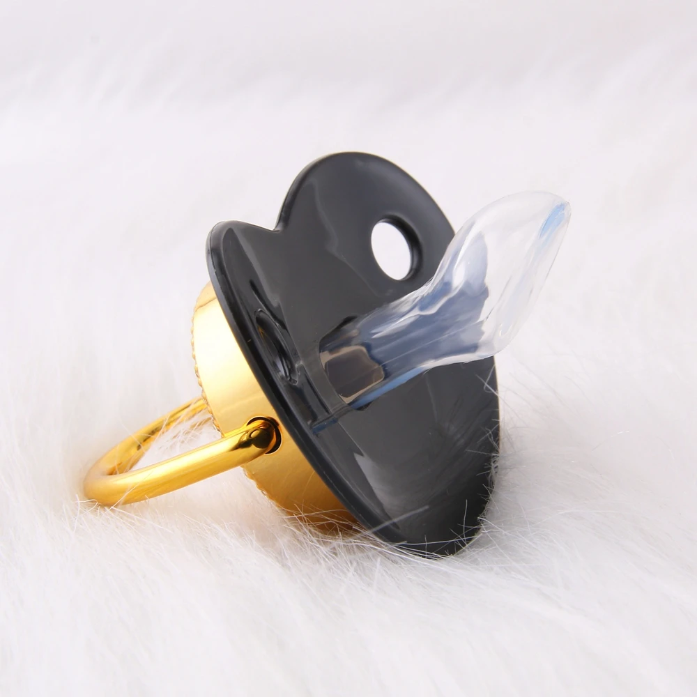 Силиконовый смешной детский пустышка для новорожденных голубого цвета с роскошным ниппелем.