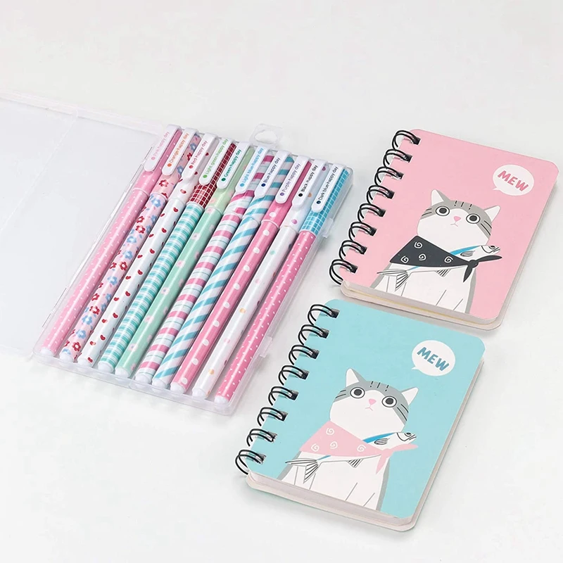 

12 Pack Gel Pens Multicolor Pen and Notebooks Drawing Pen Doodling Sketch for Kids Girls Students Teens As Gifts