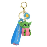new star wars yoda key chains anime wisdom the elderly doll keychains bag pendant car accessories key chain gift for children