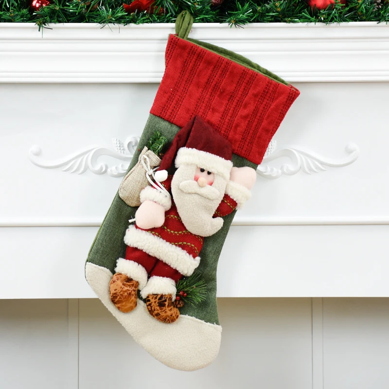 santa claus Подарок на год; рождественские носки-чулки; рождественские украшения в виде елки; яркие сумки для детей; Boite Dragees De Mariage - Цвет: santa claus
