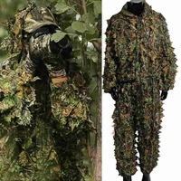 hunting clothes new 3d maple leaf bionic ghillie suits yowie sniper birdwatch airsoft camouflage clothing jacket and pants