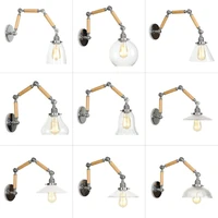 ways is diffuse coffee telescopic folding personality wrought iron decorative wall lamp wall lamp wood lamp arm