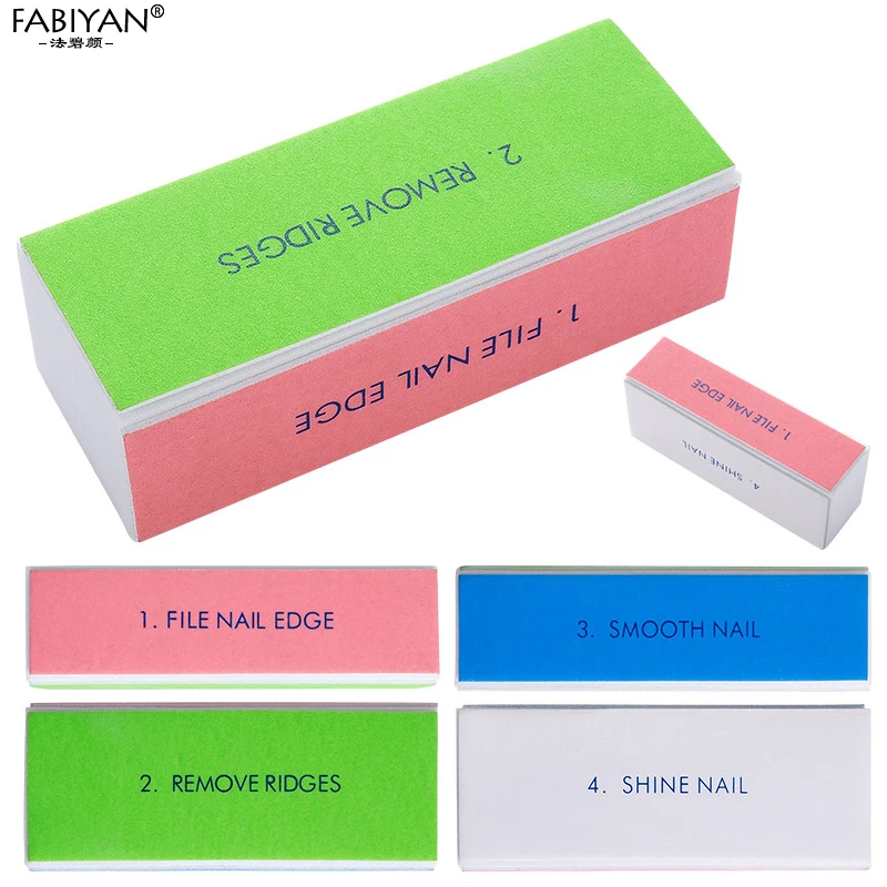 Пилки для дизайна ногтей 12 шт./компл. зеркальная полировка буферная губка блок