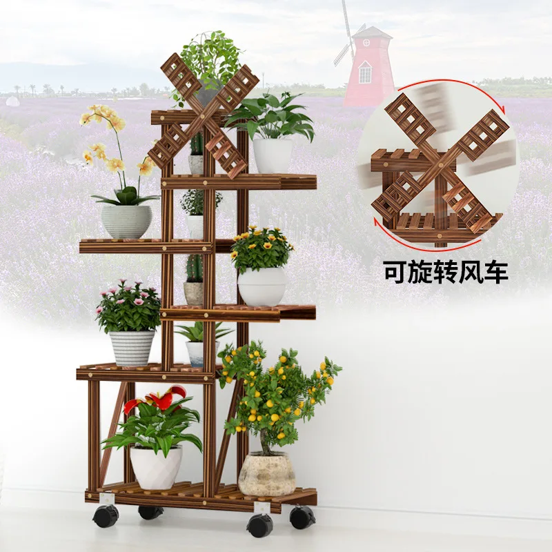 Деревянные комнатные горшки для растений домашний стеллаж хранения Декор
