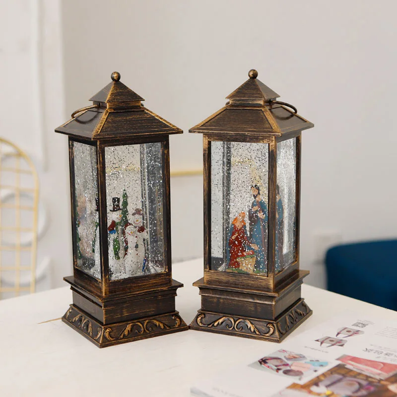 Европейский светильник в стиле ретро Рождественский подарок Ночной с музыкой