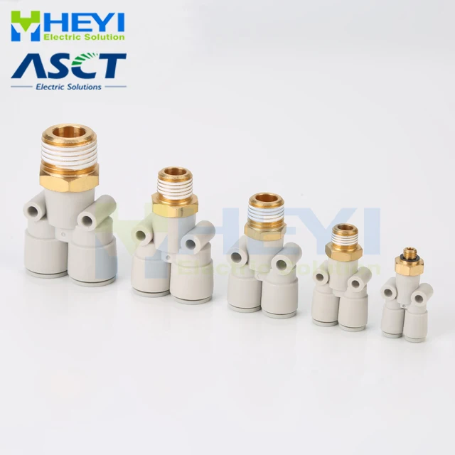 Пневматический фитинг y образной формы 5 штук пакет OD 10 12 мм 1/4 &quot3/8&quot 1/2 &quotBSPKQ2U