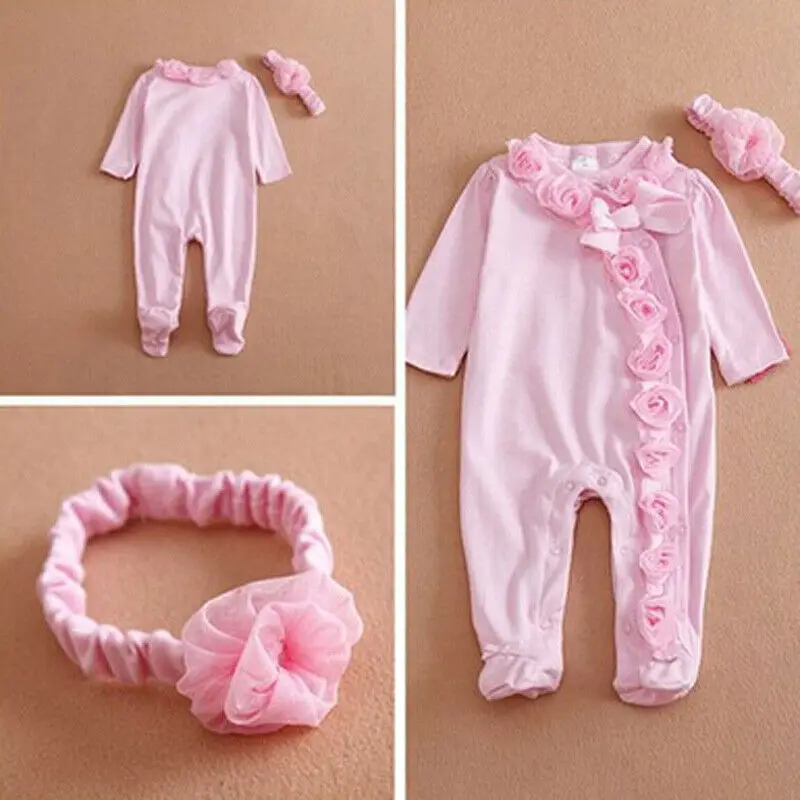 Одежда с цветочным рисунком для новорожденных девочек комбинезон боди штаны |