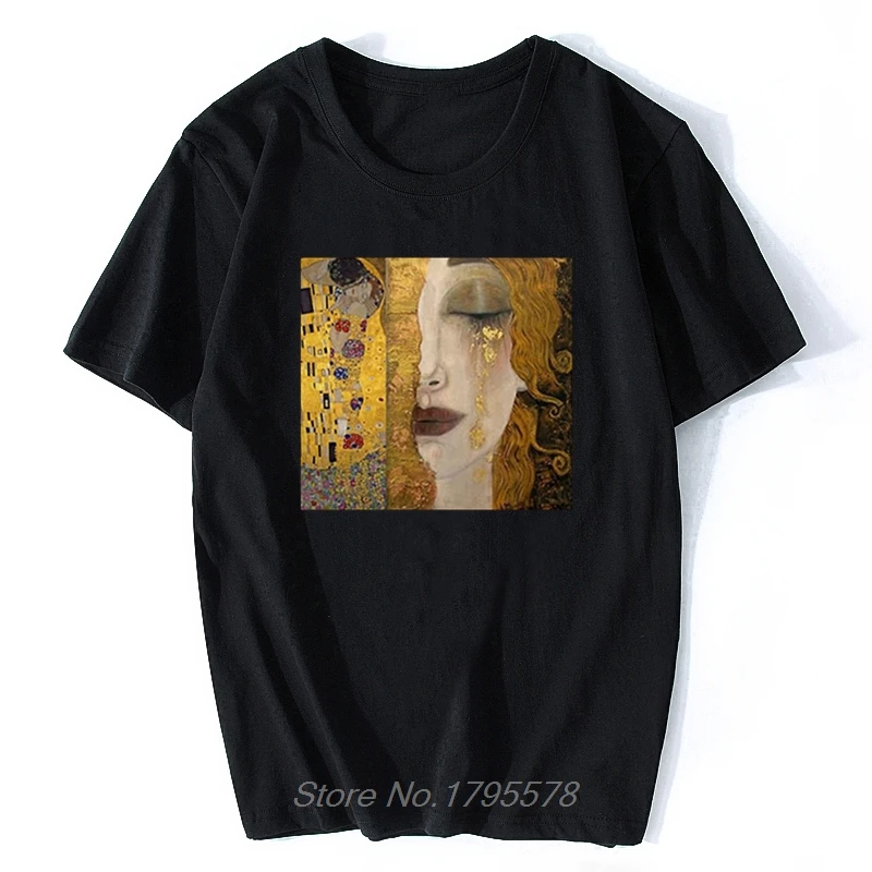 Футболка мужская с принтом Густава Климта хлопковая Повседневная Свободная