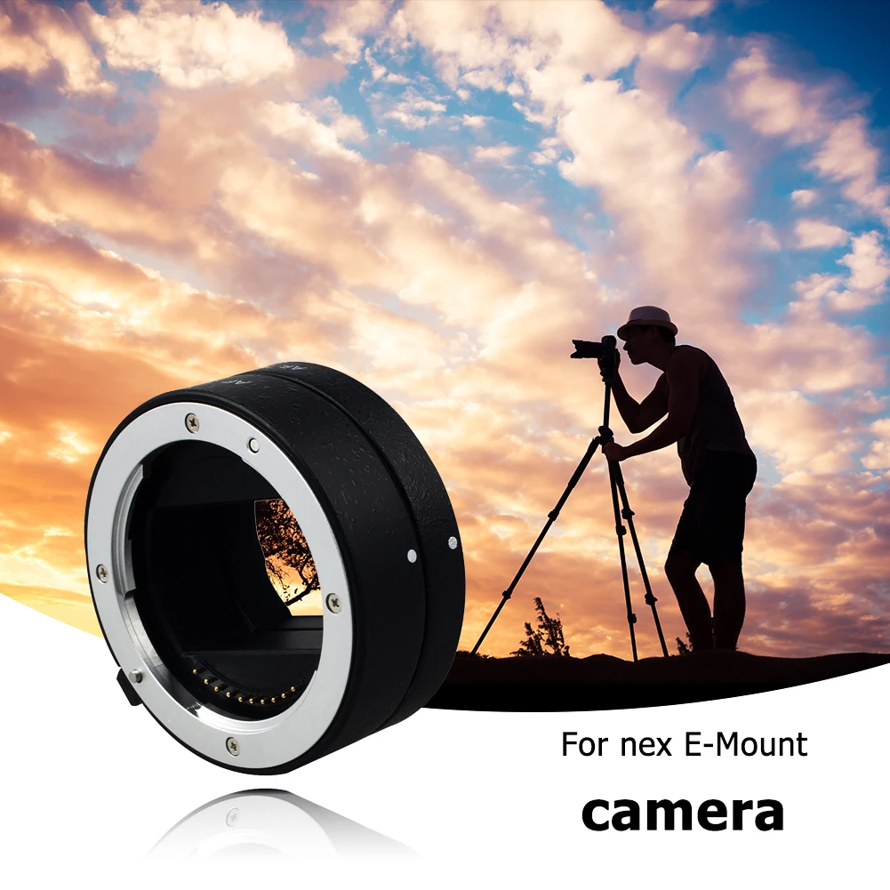 

Lens Extension Tube Ring Portable Quick Release Lightweight for Sony NEX E-Mount Auto Exposure TTL Camera Converter
