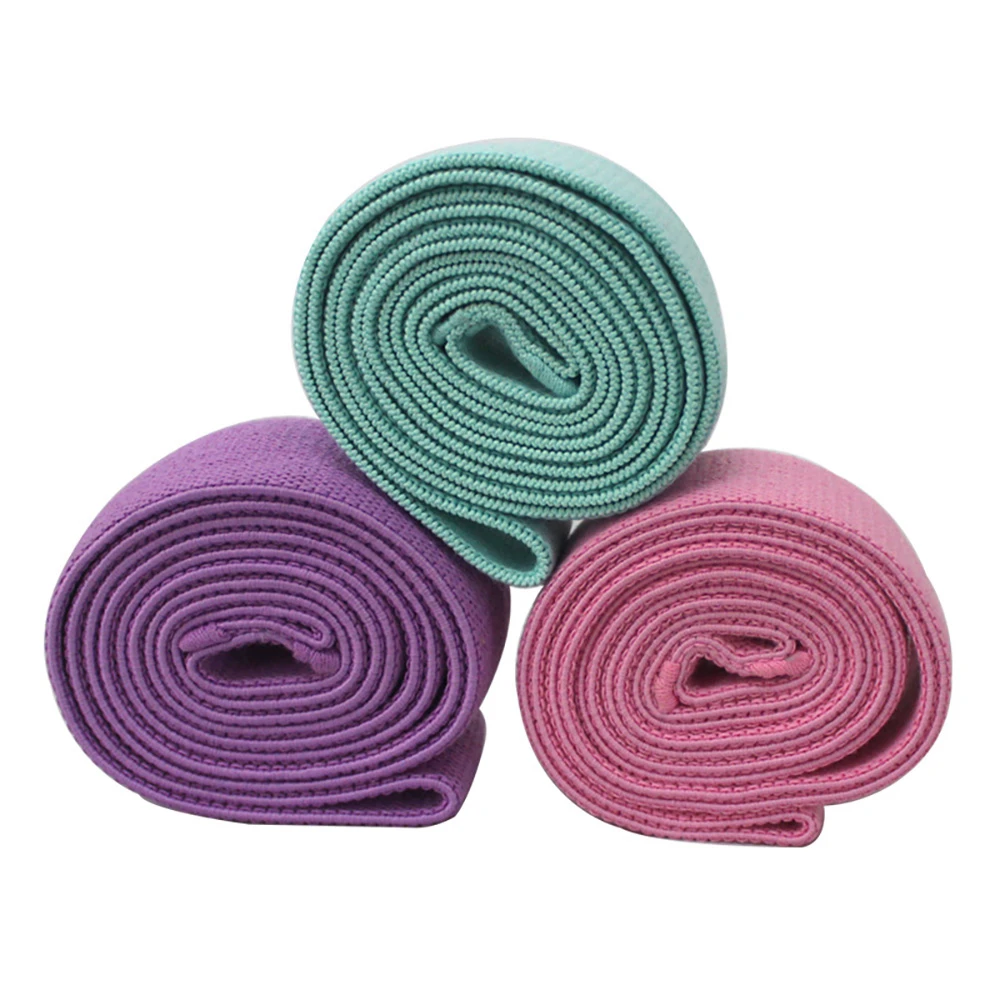 Resistance Bands Set Long Style Fitness Equipment Exercise Hip Strength Training Elastic Bands Yoga Anti-Slip Expander 200cm*5cm