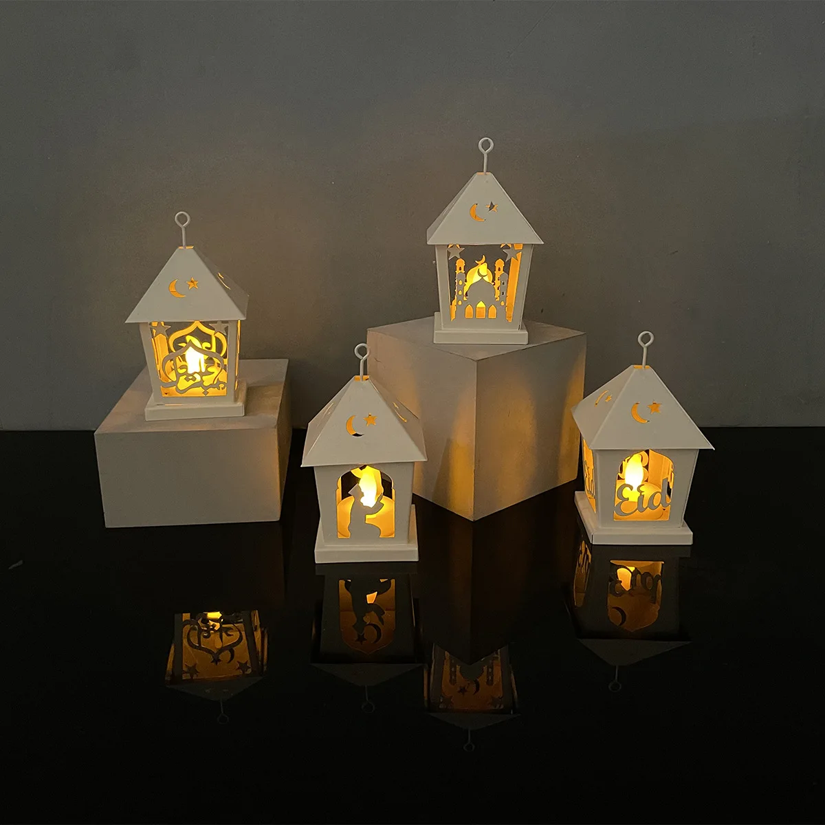 

Ramadan Festival Led Ramadan Decoration Eid Home Decorations Crafts Iron Lanterns Star Mosque Pray Ramadans Lamps