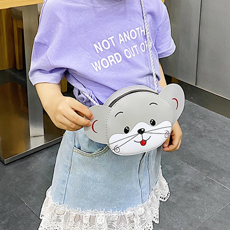 

Children Cartoon Animal Shoulder Bag Plush Purse Messengers Bags Handbag Round Zipper Crossbody Bags Shoulder Bag Cute Shape