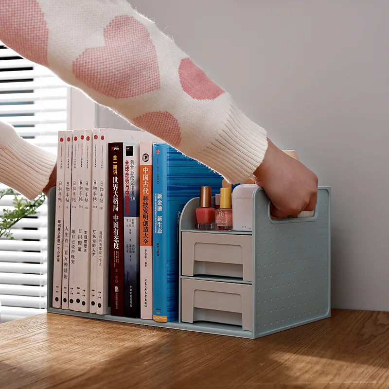 

Kawaii Pink Desk Sticker Organizer Multifunctional Support Books Bookends Stationery Office Accessories Organizer Desk