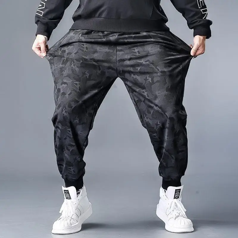 

Elastic Large Breathable Casual Camouflage Sports Pants Men Loose Fat XXXXXL Men's Pants Beam Feet Labor Safety Work Pants