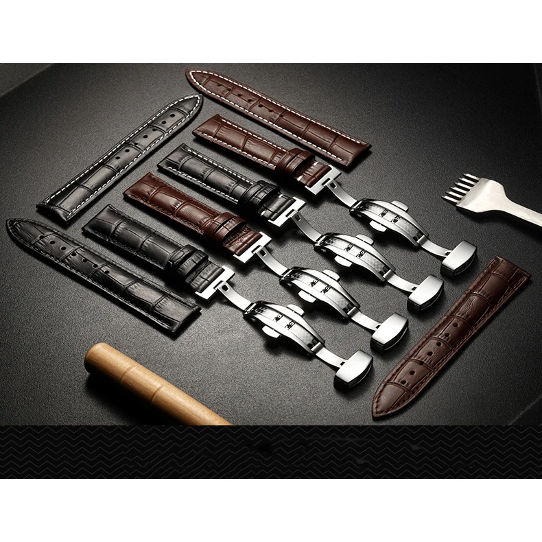 Ремешок из натуральной кожи для часов Tissot ремешок Longines 12/13/14/15/16/17/18/19/20/21/22/23/24 мм -