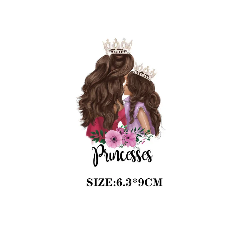 Принцесса Переводные железные патчи для одежды Бесплатная доставка текстильная