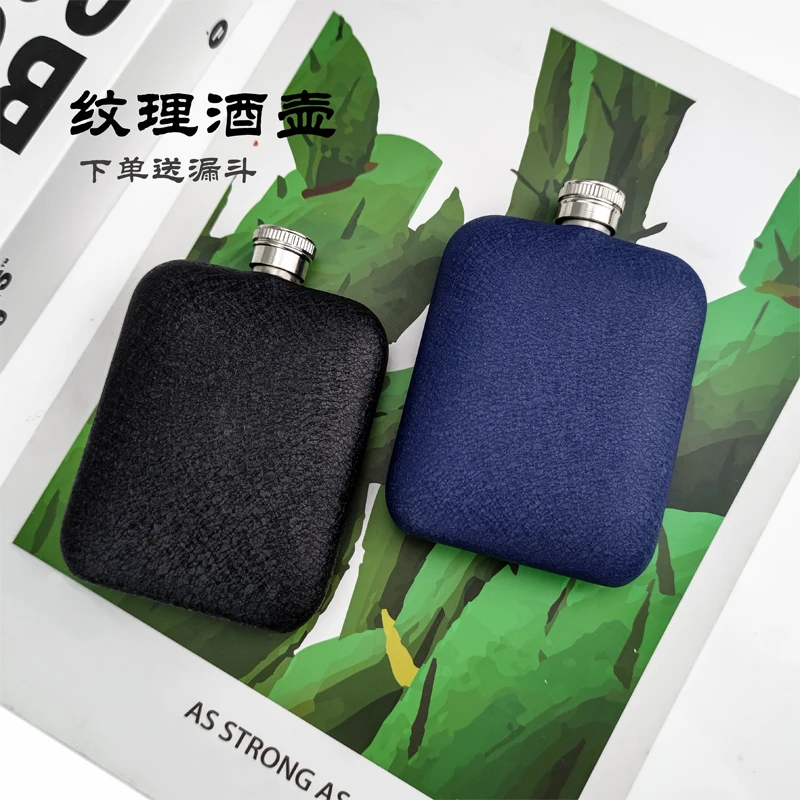 Portable Small Hip Flask Light Luxury Outdoor Hip Flask Tainless Steel Best Man Gift Decantador De Vino Kitchen Dining Bar BK50J