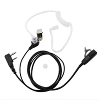 2 pin ptt mic walkie talkie headset covert acoustic tube in ear earpiece for kenwood baofeng uv 5r bf 888s cb radio accessories