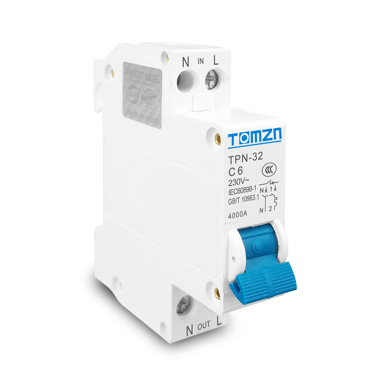 Мини выключатель TPN 1P + N MCB 10A 16A 20A 25A 32A|Автоматические выключатели| |