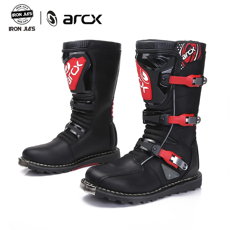 ARCX/мотоциклетные ботинки из коровьей кожи; нескользящие гоночные ботинки для мотокросса; гоночные ботинки для мотоциклистов; обувь для верховой езды