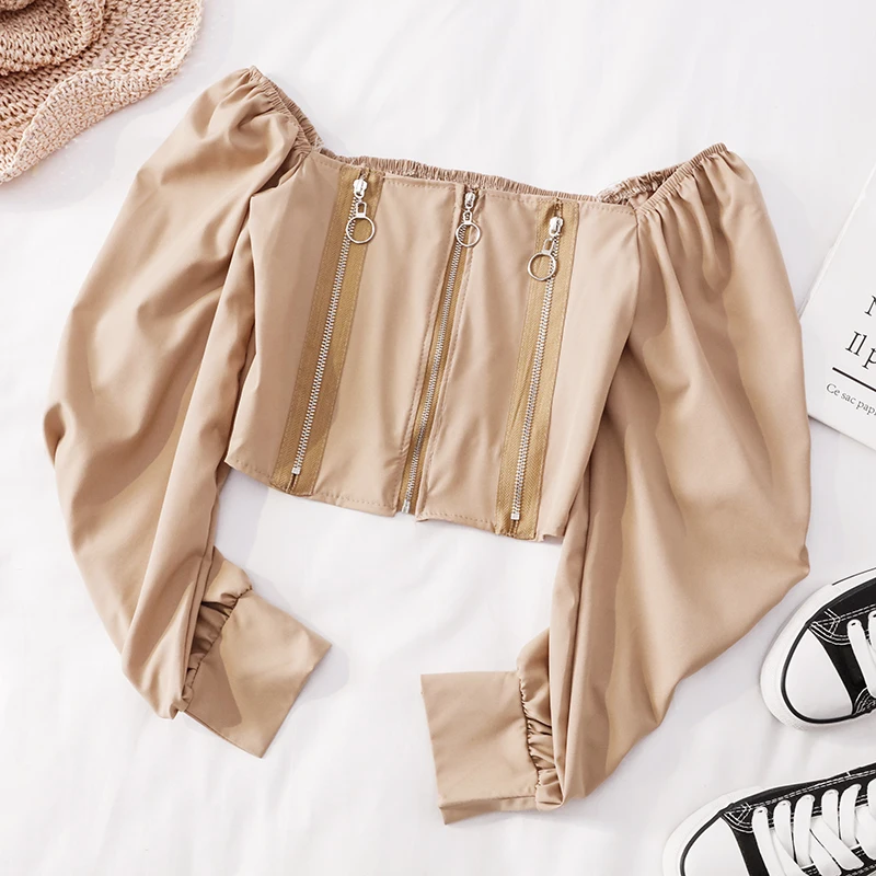 Женские рубашки с квадратным воротником и длинным рукавом приталенные Топы в три