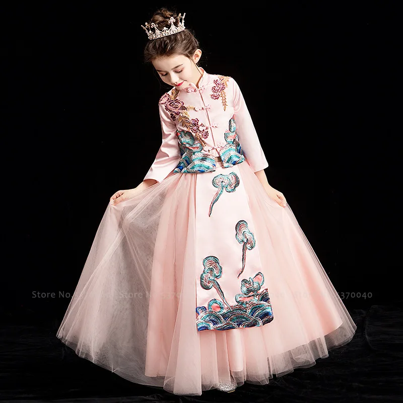 Платье Чонсам для девочек вечернее платье принцессы торжественное Гучжэны