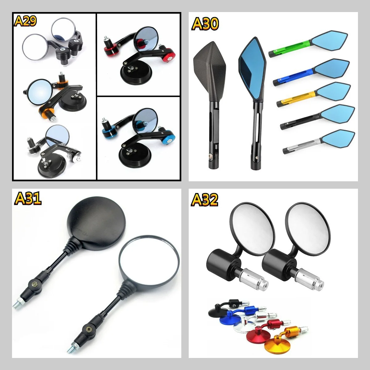 

More than 100 Models Motorcycle Rear View Mirrors Bike Rear View Mirrors Universal/Major