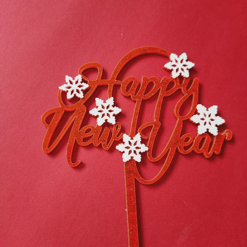 Акриловый фон для украшения тортов с новым годом | Дом и сад