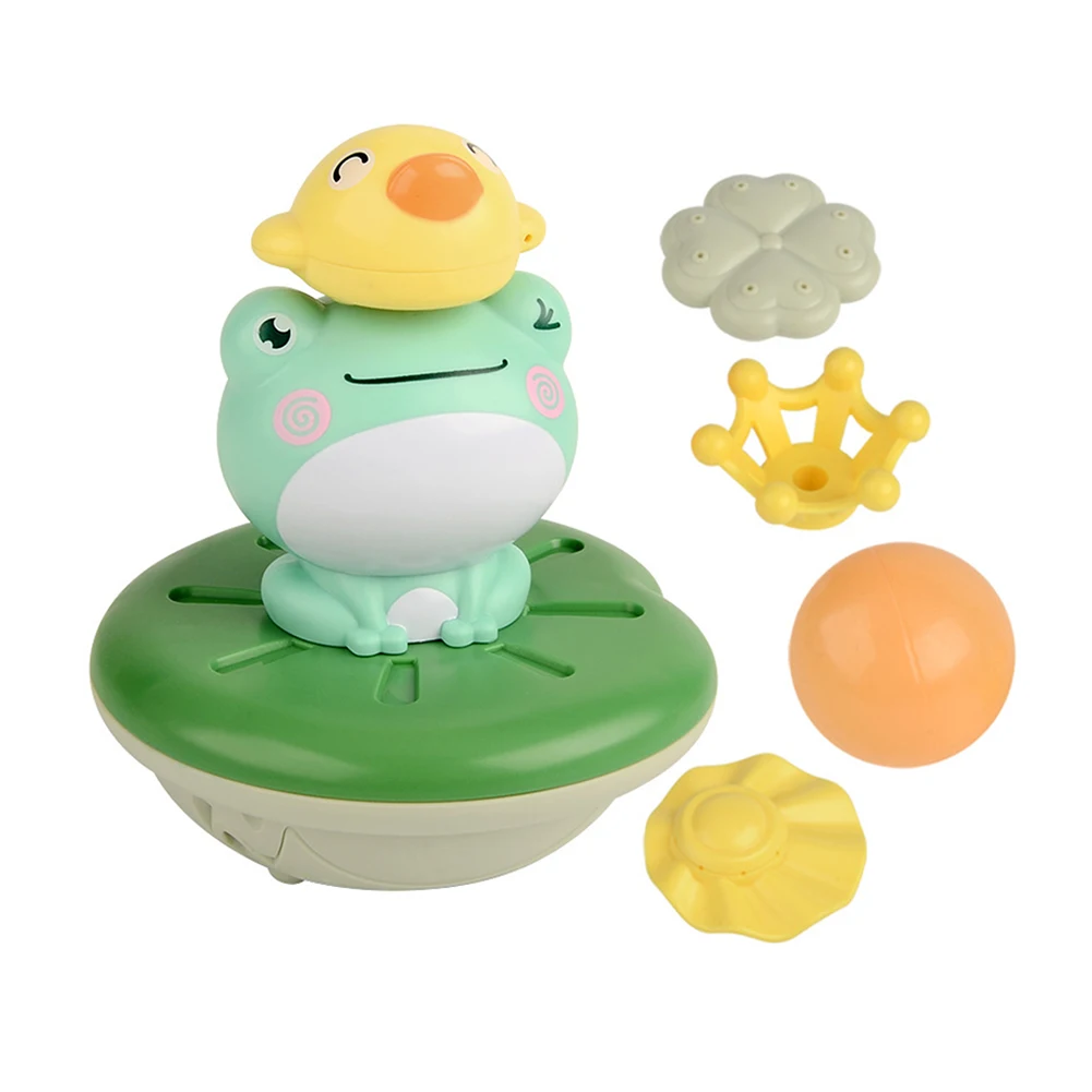 

Baby Bath Toys Electric Spray Water Floating Rotation Green Forg Sprinkler Toy Shower Game For Children Kid Swimming Bathroom