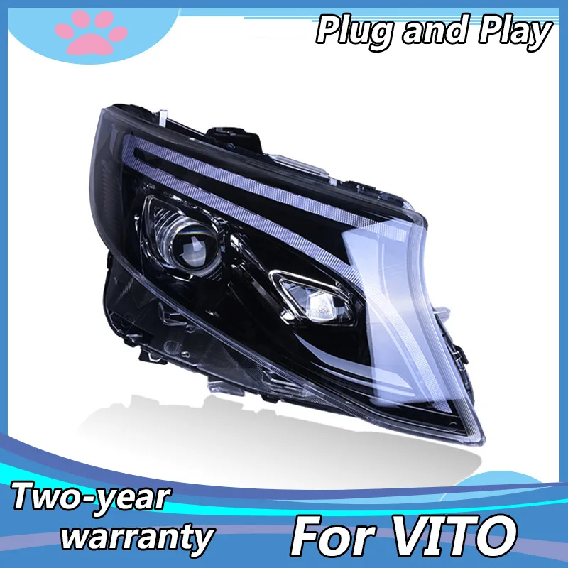 

Car Styling for Benz V260 ALL LED Headlight 2016-2017 for Mercedes-Benz Benz vito 2017 LED Headlight DRL Bi-LED Lens