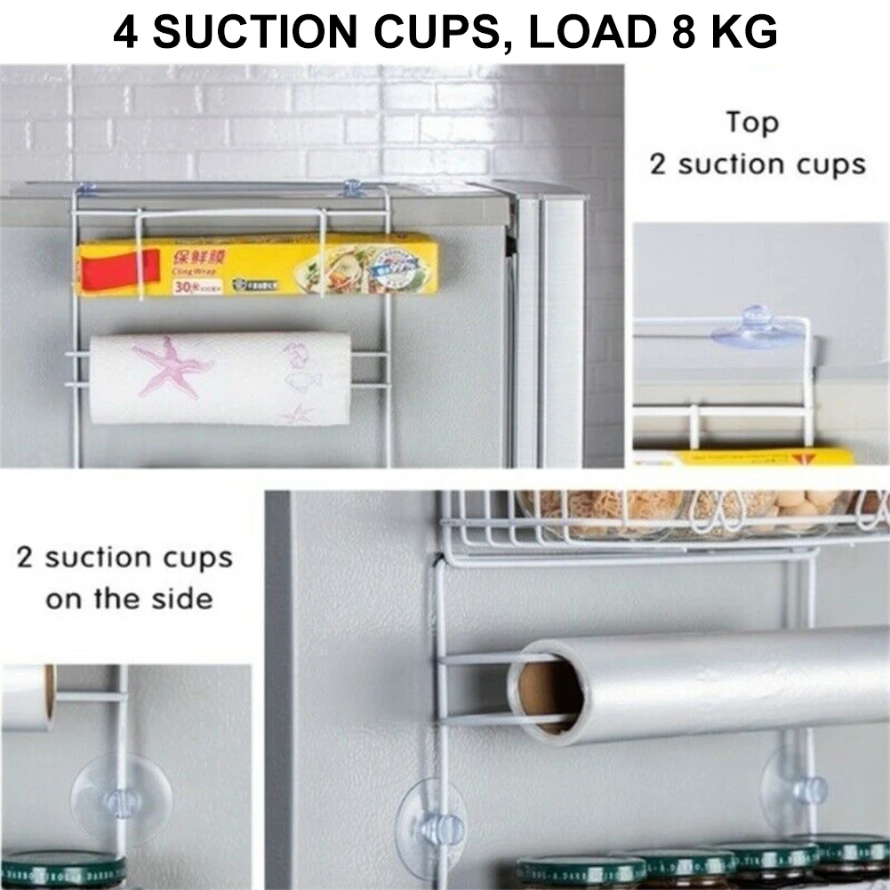 

6 Layer Refrigerator Side Rack Kitchen Fridge Storage Sidewall Organizer Kitchen Cabinet Hook Kitchen Storage
