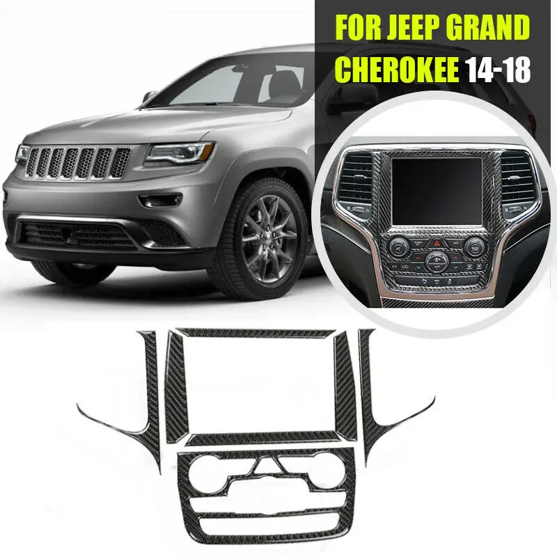 Pcmos аксессуары для интерьера Jeep Grand Cherokee 2014 2015 2016 2017 2018 углеродное волокно стиль GPS