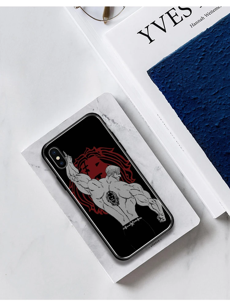 Escanor Nanatsu no Taizai мягкий силиконовый стеклянный чехол для телефона, чехол для Apple iPhone 6 6s 7 8 Plus X XR XS 11 Pro max
