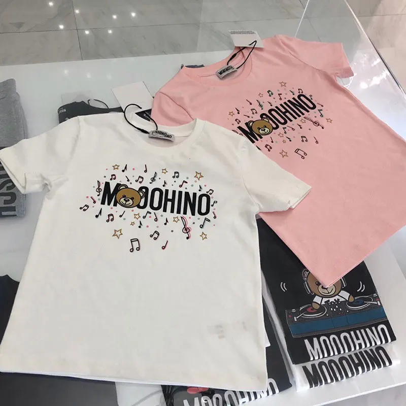 Новая брендовая футболка детские футболки с принтом медведя из мультфильма для