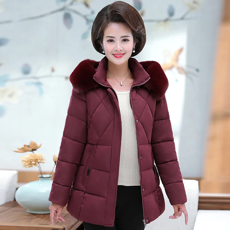 Jacket women new faux fur down coats hooded solid color 2019 zipper cotton-padded warm winter clothes vestidos YYL1903 | Женская одежда