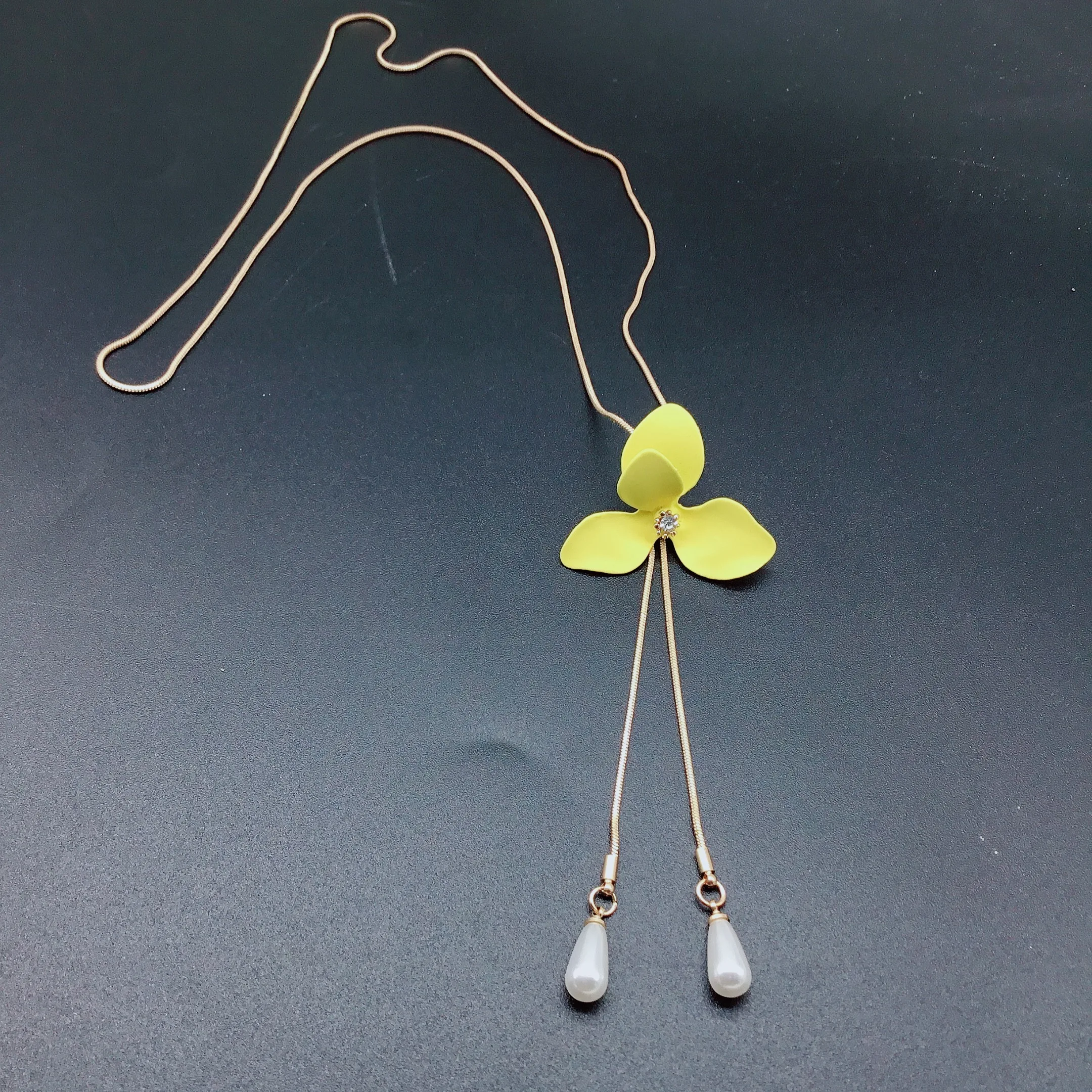 BYSPT элегантное красное цветочное раннее винтажное ожерелье с подвеской