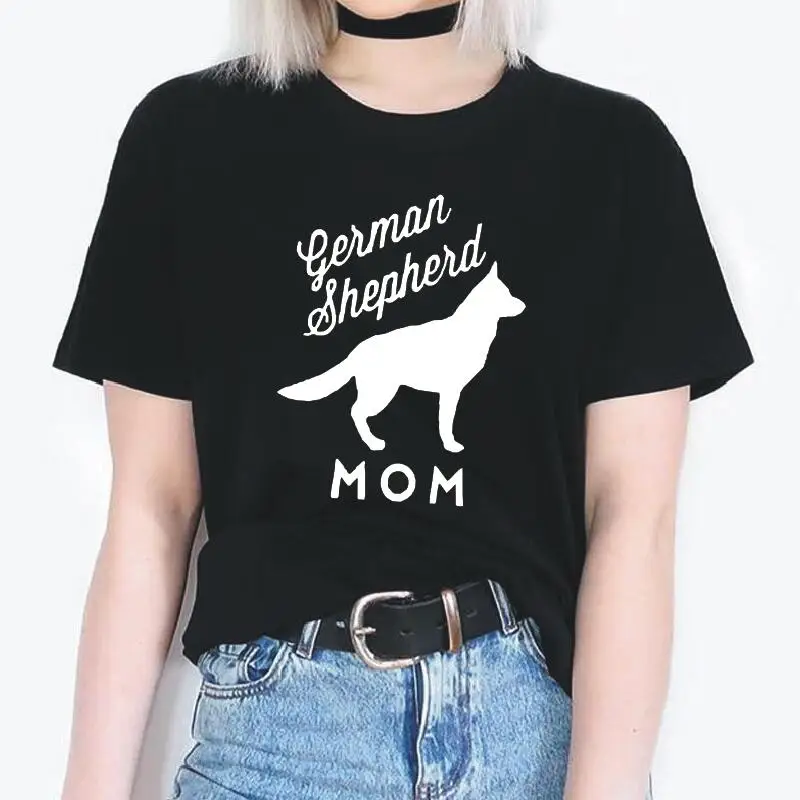 Women T Shirt German Shepherd Mom Dog Harajuku T-shirt Tops Casual Short Sleeve Tee Femme Plus Size Camiseta Mujer | Женская одежда