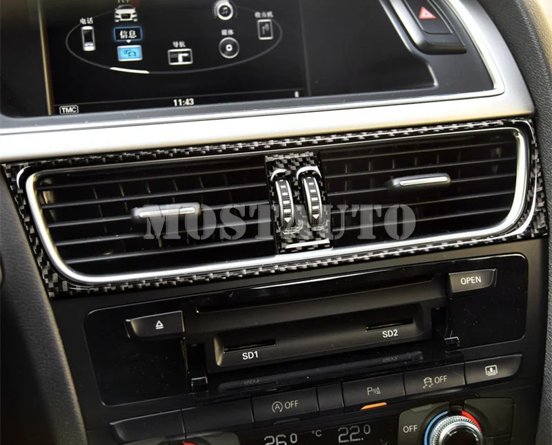 Центральная консоль из углеродного волокна для Audi A4 S4 крышка на решетку