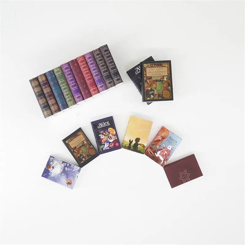 1/6 1/12 куклы миниатюрная книжка мебель Игрушки для кукольного домика ролевые игры, Обучающие игрушки, детская одежда для девочек Подарки Мини-книги 10 шт./упак