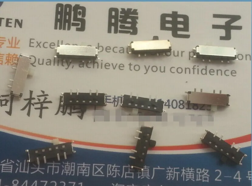 10 шт./лот SMD маленький переключатель 8/4 pin 3 gear раздвижной боковой