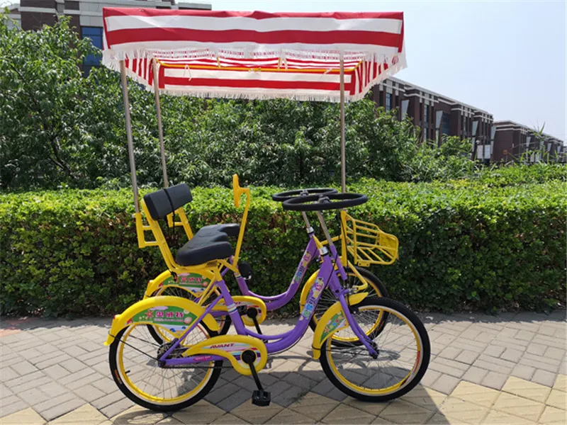 2pcs/lot Two Seater Pedal Adult Tourist Tricycle Road Tandem Bike Sightseeing Bicycle for Sale | Бытовая техника