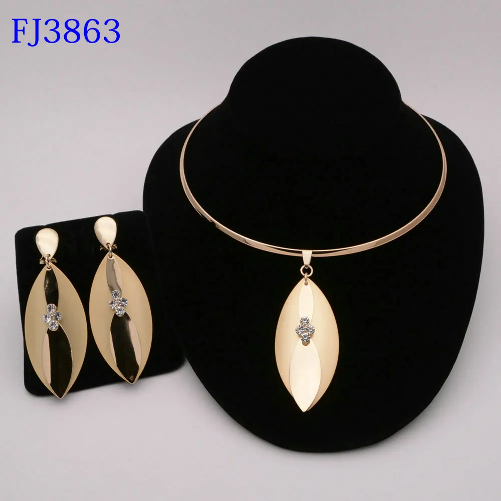 Женские свадебные ювелирные комплекты для невест золотой цвет костюм ожерелье