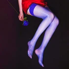 Блестящие шелковые женские сексуальные кружевные силиконовые Чулки Medias до бедра 8D глянцевое Прозрачное нижнее белье вечерние чулочно-носочные изделия