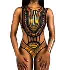 Женский цельный купальник бикини пуш-ап с принтом, купальник, пляжная одежда, купальный костюм