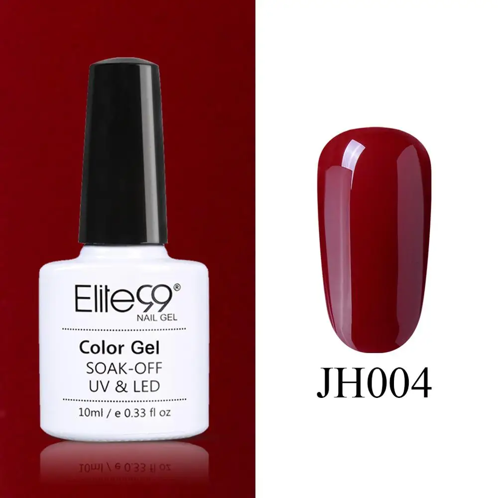 JH004 Elite99 винно-красный гель лак для ногтей 10 мл для дизайна ногтей маникюрный набор Гибридный гель Лаки нужно базовое верхнее покрытие для полигелевого лака - Цвет: JH004