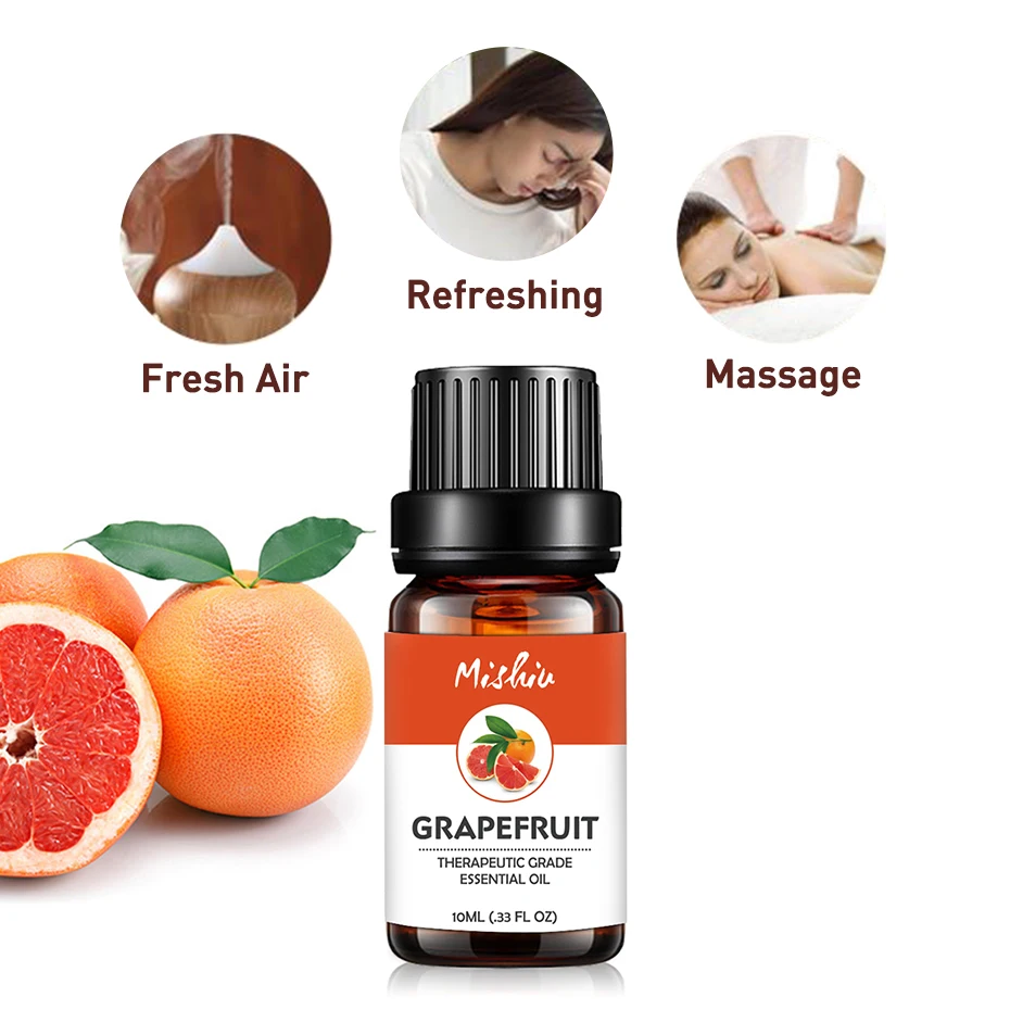 Mishiu 10 мл эфирное масло грейпфрута очищения кожи здоровья боевой готовности